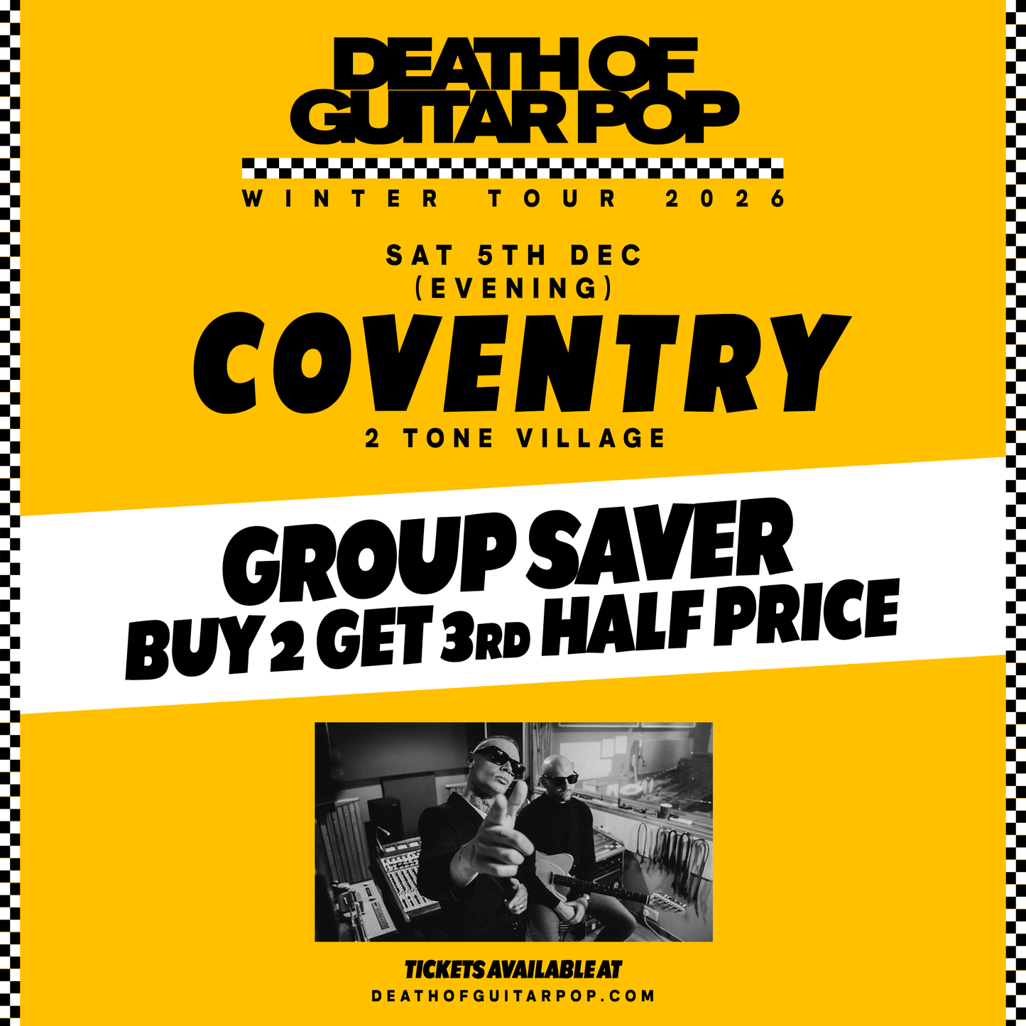 COVENTRY (EVENING) - 5/12/26 - 2 TONE VILLAGE - GROUPSAVER BUY 2 GET 3rd HALF PRICE