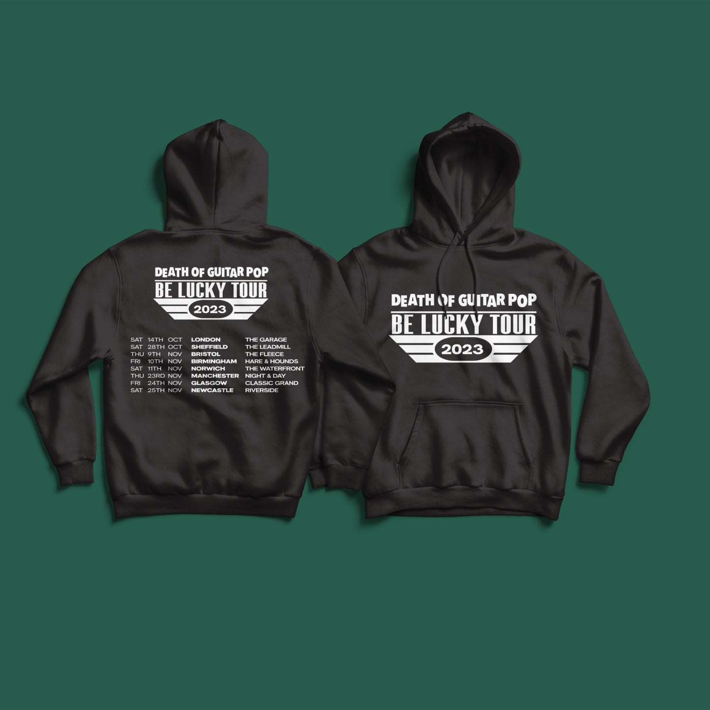 DEATH OF GUITAR POP BE LUCKY TOUR HOODIE (BLACK)