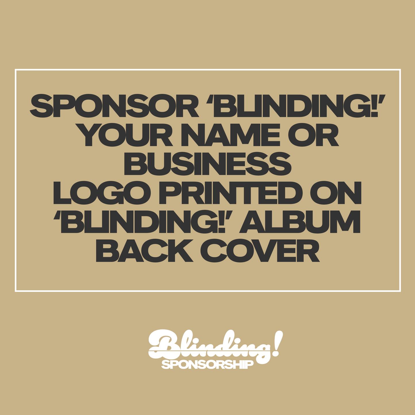 SPONSOR BLINDING! [CROWDFUND PERK]