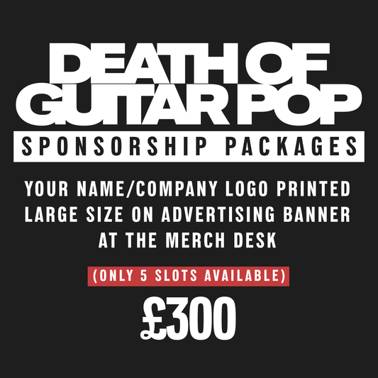 Your name/company logo printed large size on advertising banner at the merch desk