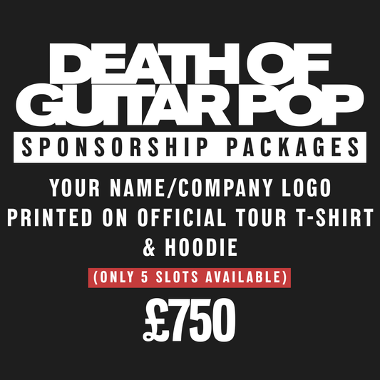 Your name/company logo on official Tour T-Shirt & Hoodie