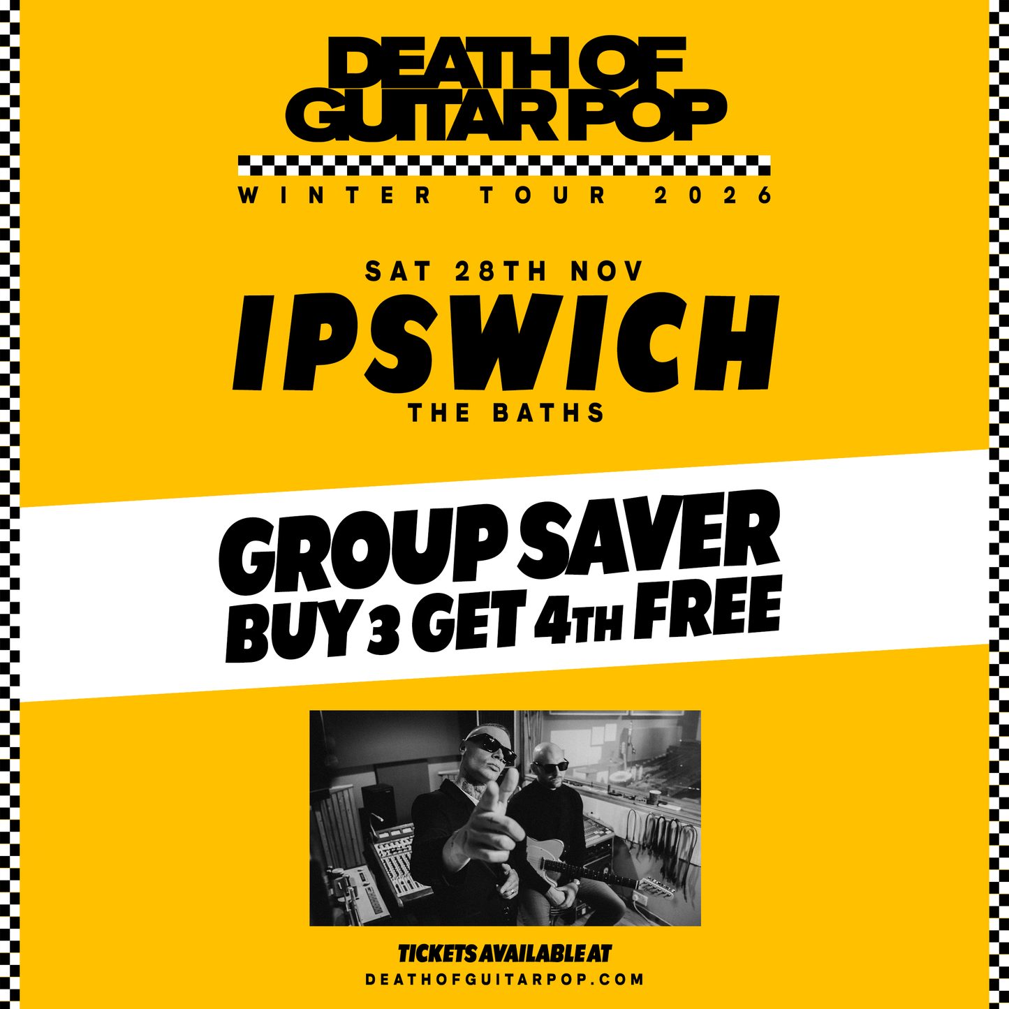 IPSWICH - 28/11/26 - THE BATHS - GROUPSAVER BUY 3 AND GET THE 4th FREE