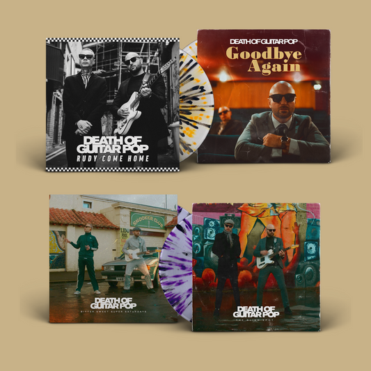 LIMITED EDITION RUDY COME HOME/GOODBYE AGAIN & BITTER SWEET SUPER SATURDAYS/THE BLIND SPOT DOUBLE A SIDE 7" VINYL SINGLE BUNDLE (SIGNED BY THE BAND) - ONLY 250 AVAILABLE