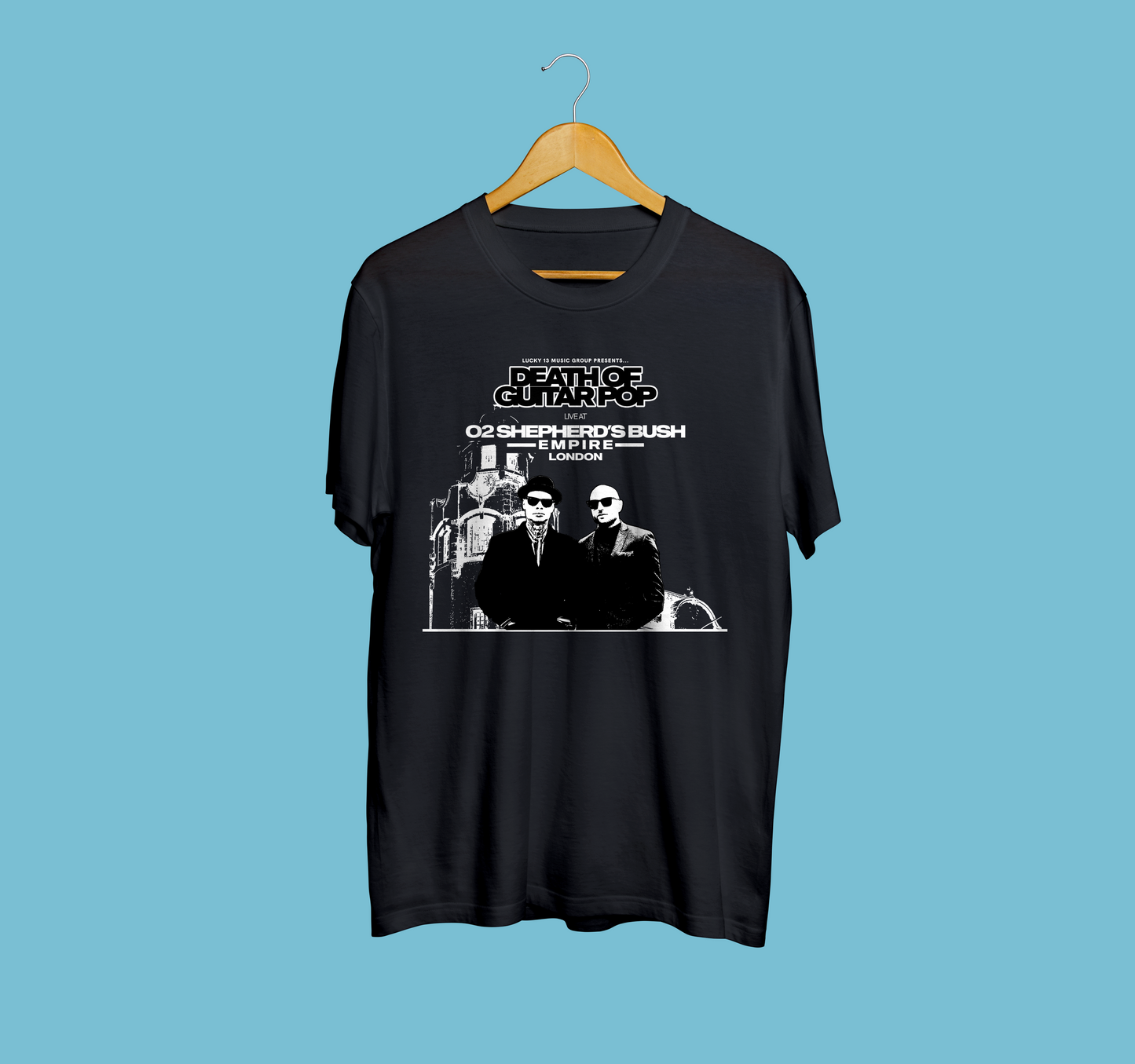 DEATH OF GUITAR POP LIVE AT O2 SHEPHERD'S BUSH EMPIRE BLACK T-SHIRT